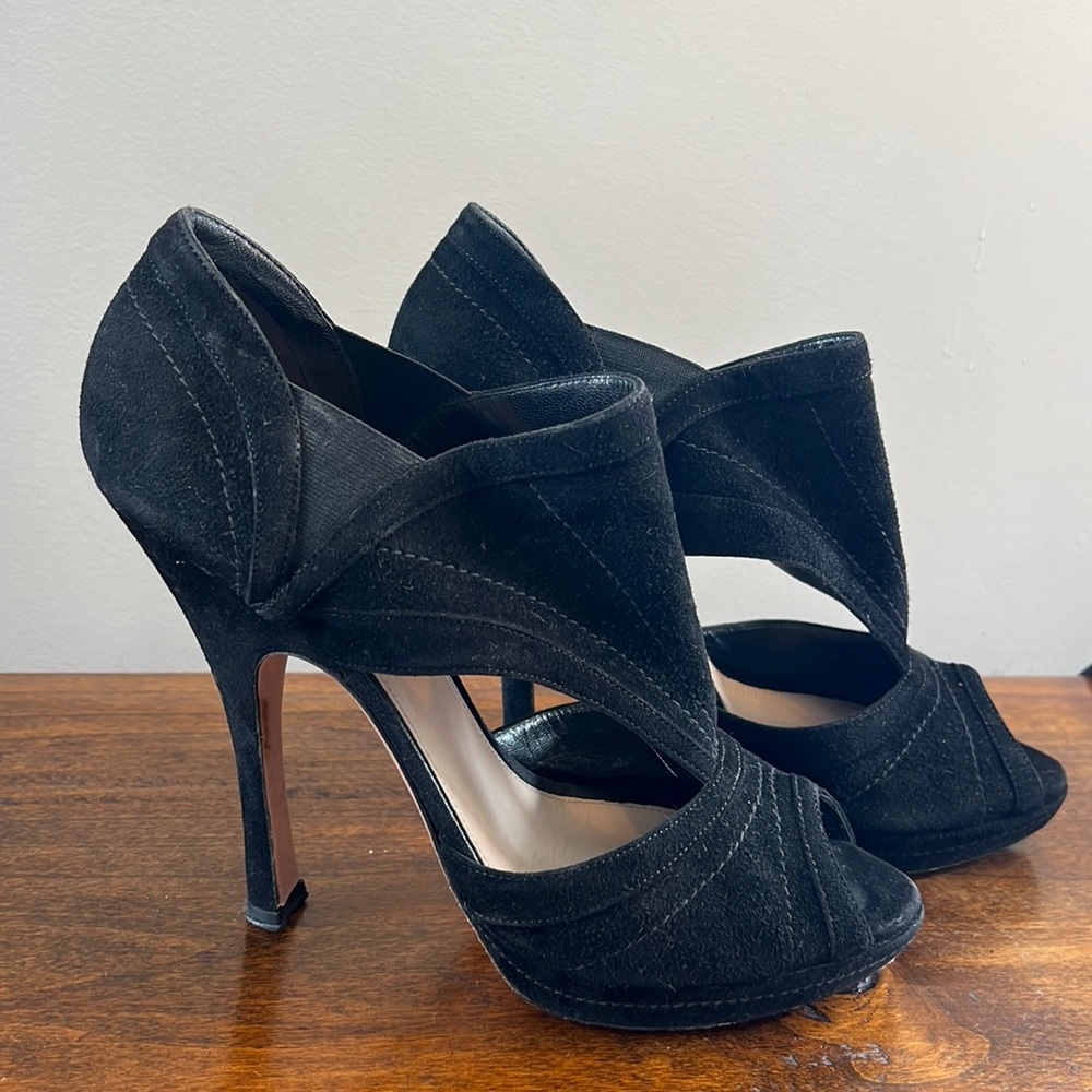 Prada black suede shoes
